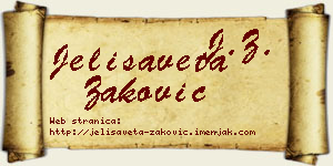 Jelisaveta Zaković vizit kartica